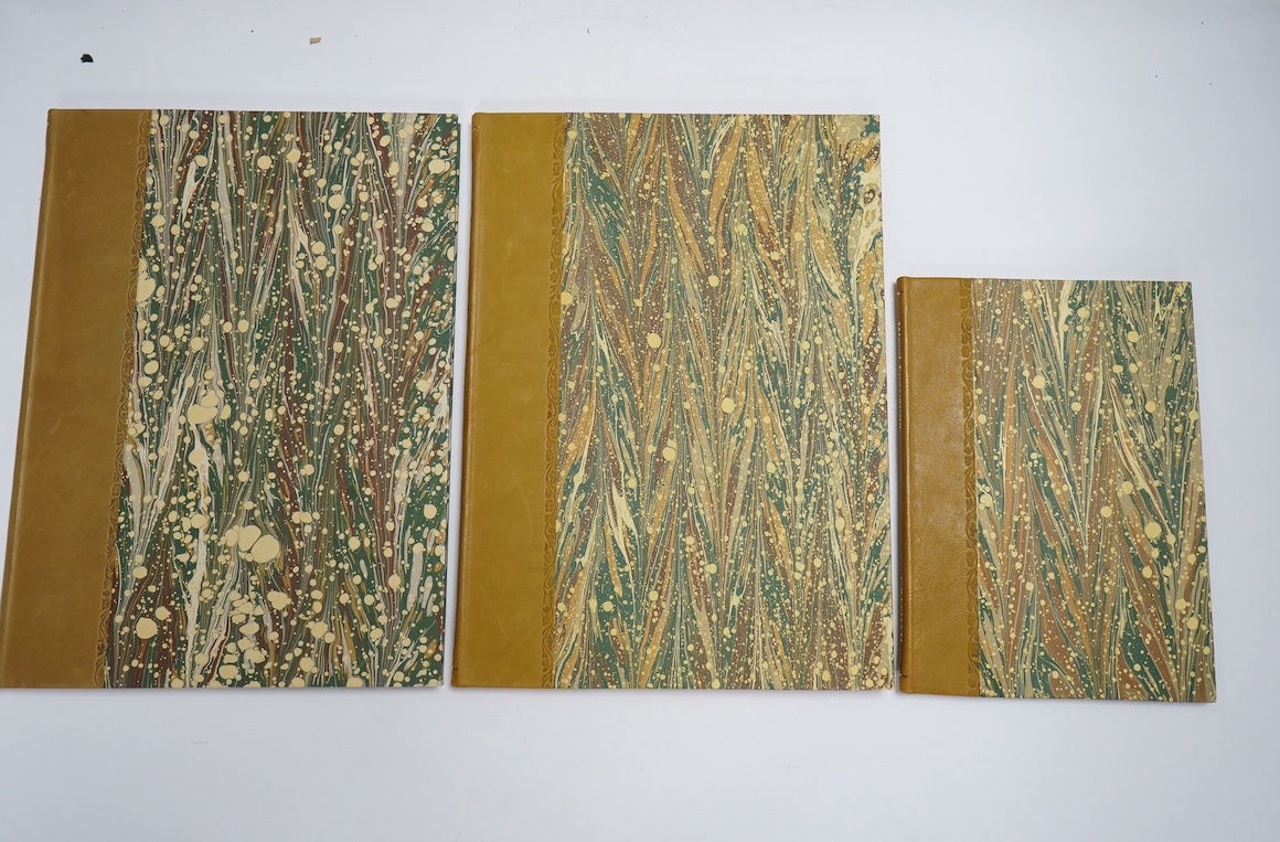 [Green, Lewis H. editor - The George Mackley Collection] 3 vols. Limited Edition of 250 numbered sets, signed by the engraver. uniform bindings of gilt ruled, lettered and blind decorated calf backed marbled boards, cont